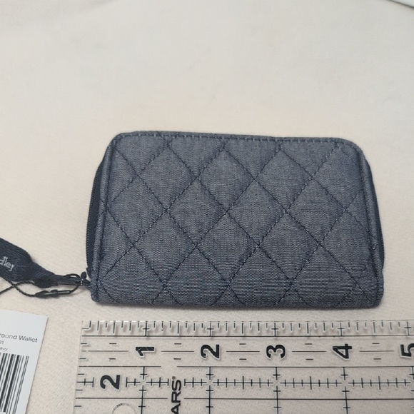 Vera Bradley RFID Small Zip Around Wallet in Moonlit Navy - Picture 5 of 8